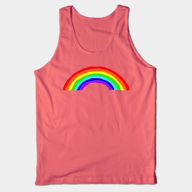 Colorful Rainbow Graphic Tank Top by ellenhenryart